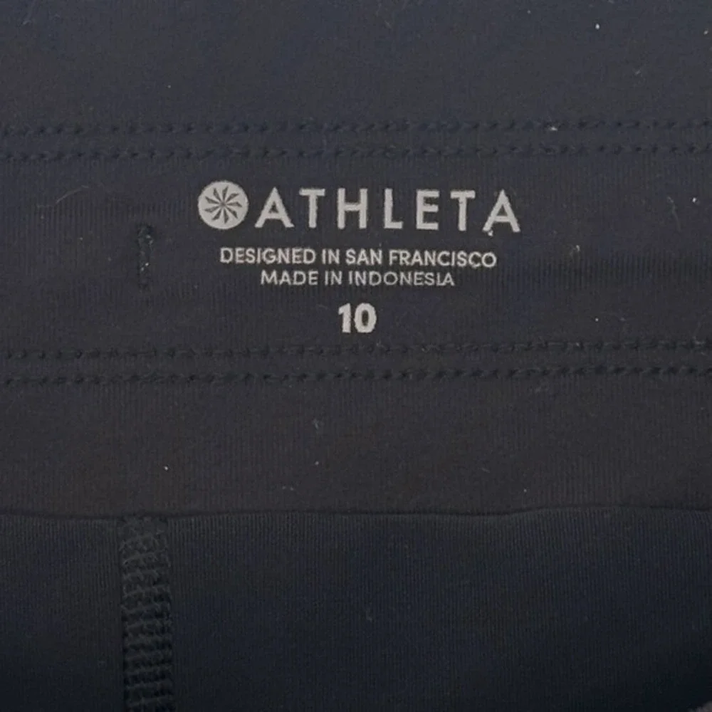 ATHLETA Womens Activewear‎ Skirt Skort Black Sz 10 Pockets Drawstring Athleisure